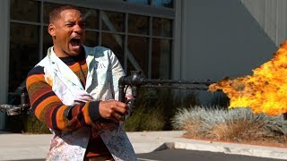 We gave Will Smith a Flame Thrower - The Slow Mo Guys