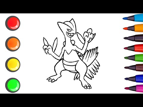 how to draw a sceptile easy step by step | pokémon easy drawing for ...