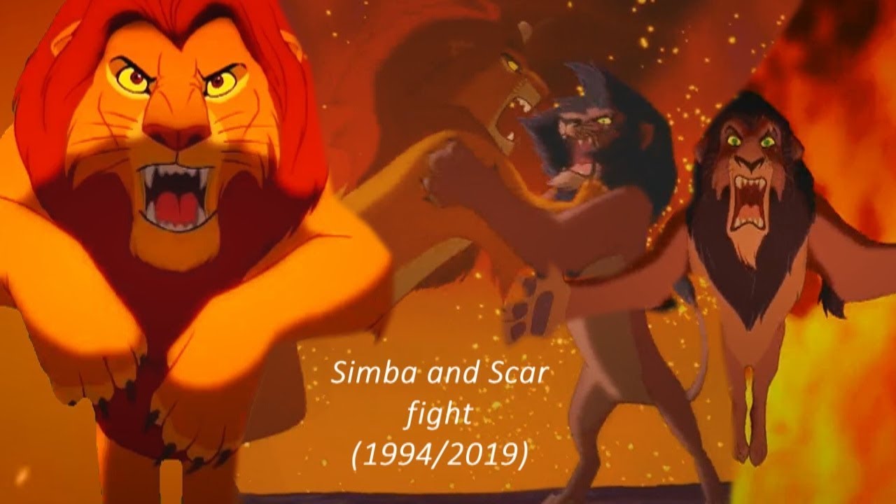 Lion King Scar And Simba Fight