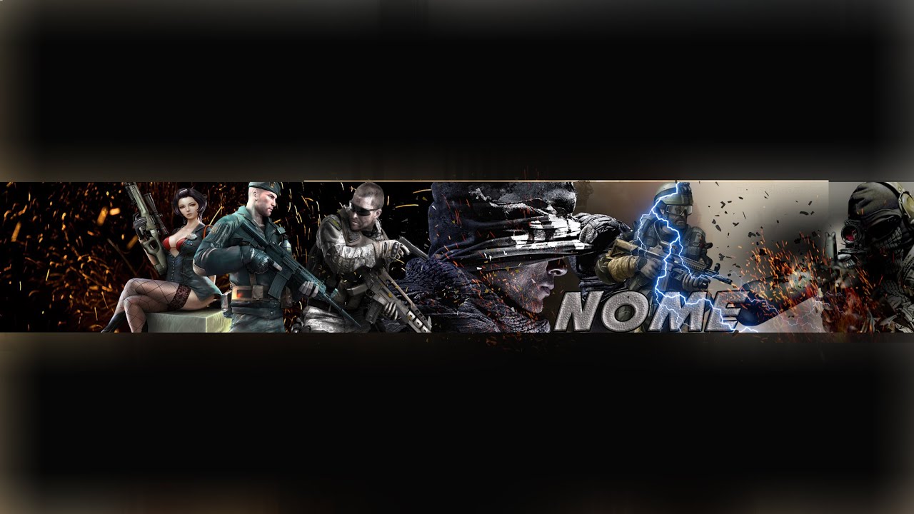 Banner Gamer (Fps) Editavel Simples! (Photoshop cs6) - YouTube