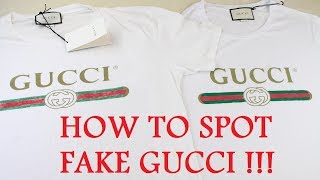 How To Spot A Fake Gucci T Shirt | Authentic Vs Replica Gucci Guide -  Youtube