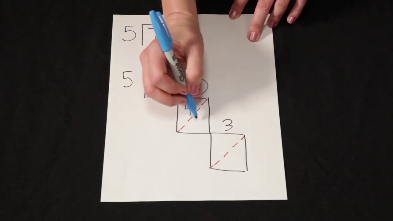 Dividing 723 ÷ 5 Using Lattice Division - YouTube