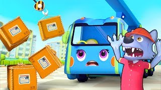 crane truck and big bad wolf cars for kids nursery rhymes kids songs kids cartoon babybus