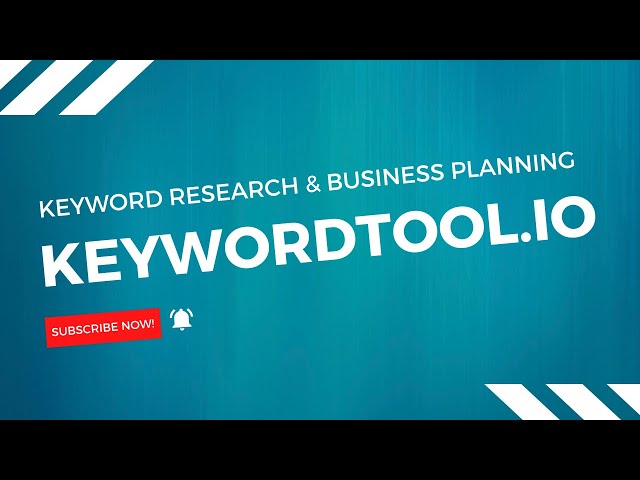 Amazing Keyword Research & Business Planning With Keywordtool.Io - Youtube