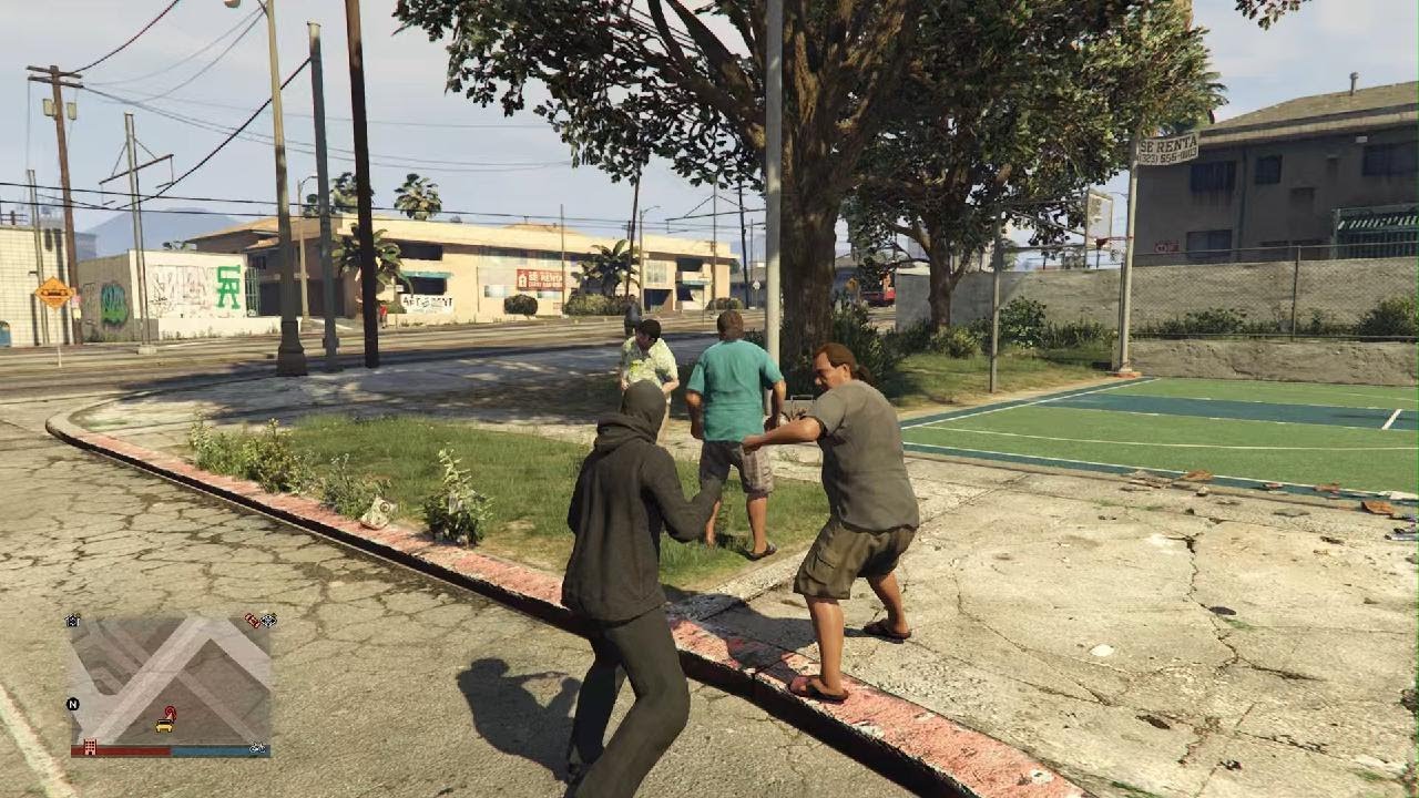 Picking fights with npcs in los Santos part 56 - YouTube