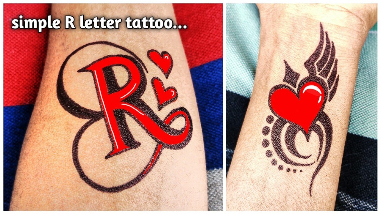 Update more than 80 letter r tattoo with heart  thtantai2