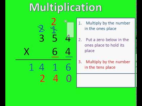 Multiplication of 2 and 3 Digit Numbers - YouTube