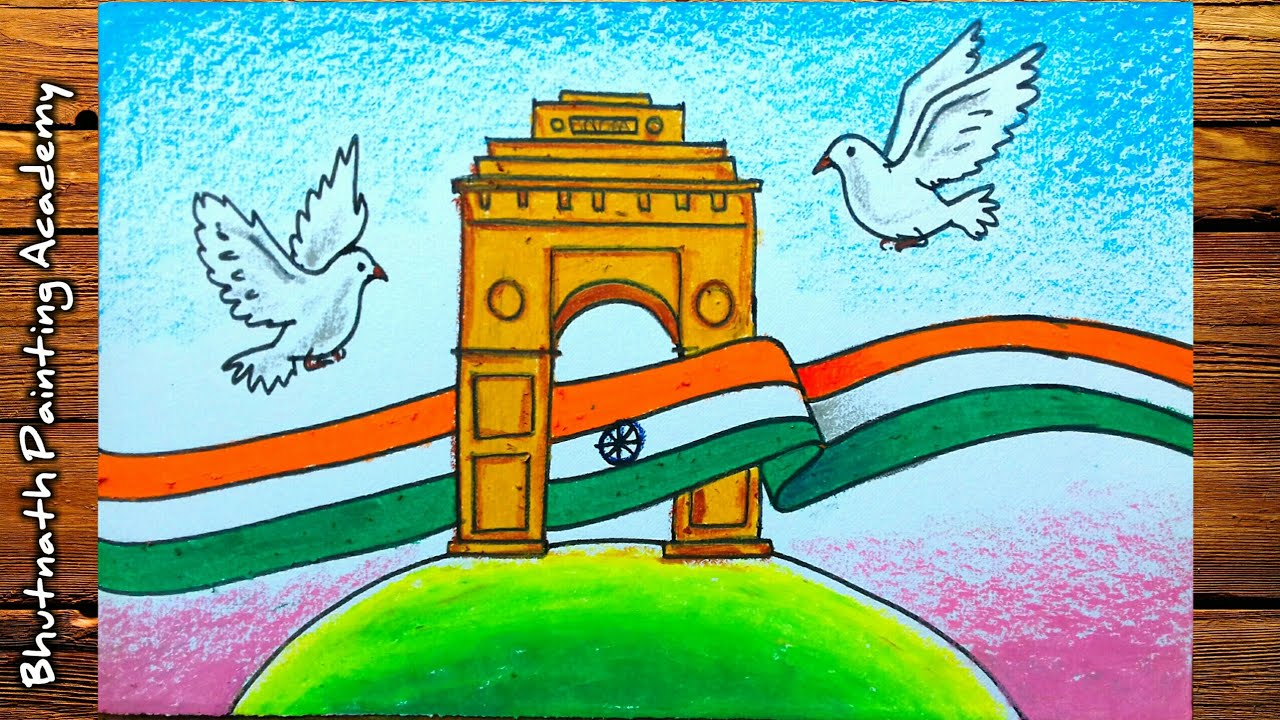 how to draw happy republic day||painting of independence day special ...