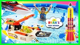 Giant Kid Pool Disney Cars Water Gun Fight RC Boat MatchBox Squid Fleet Water Toys For Kids