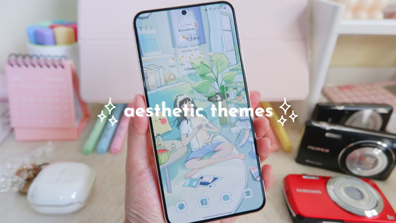 aesthetic themes for free 🌿 samsung galaxy 🍃 part 14 - YouTube