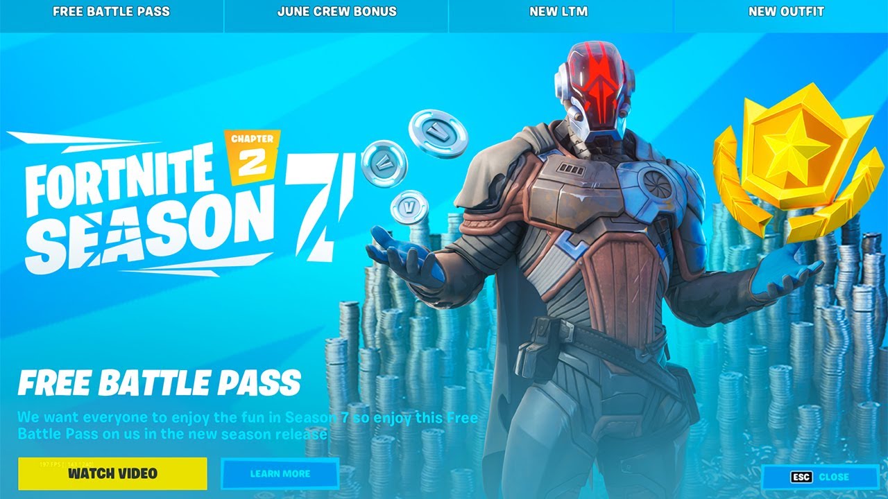 Free Battle Pass For Everyone Season 7 Youtube