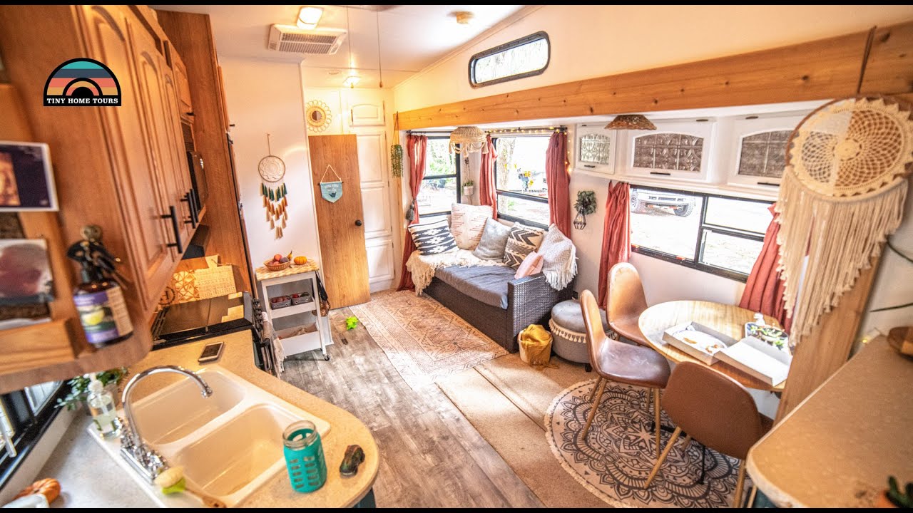 Family Of 3 & Their Renovated 5Th Wheel Tiny House - Full Time Rv Life -  Youtube