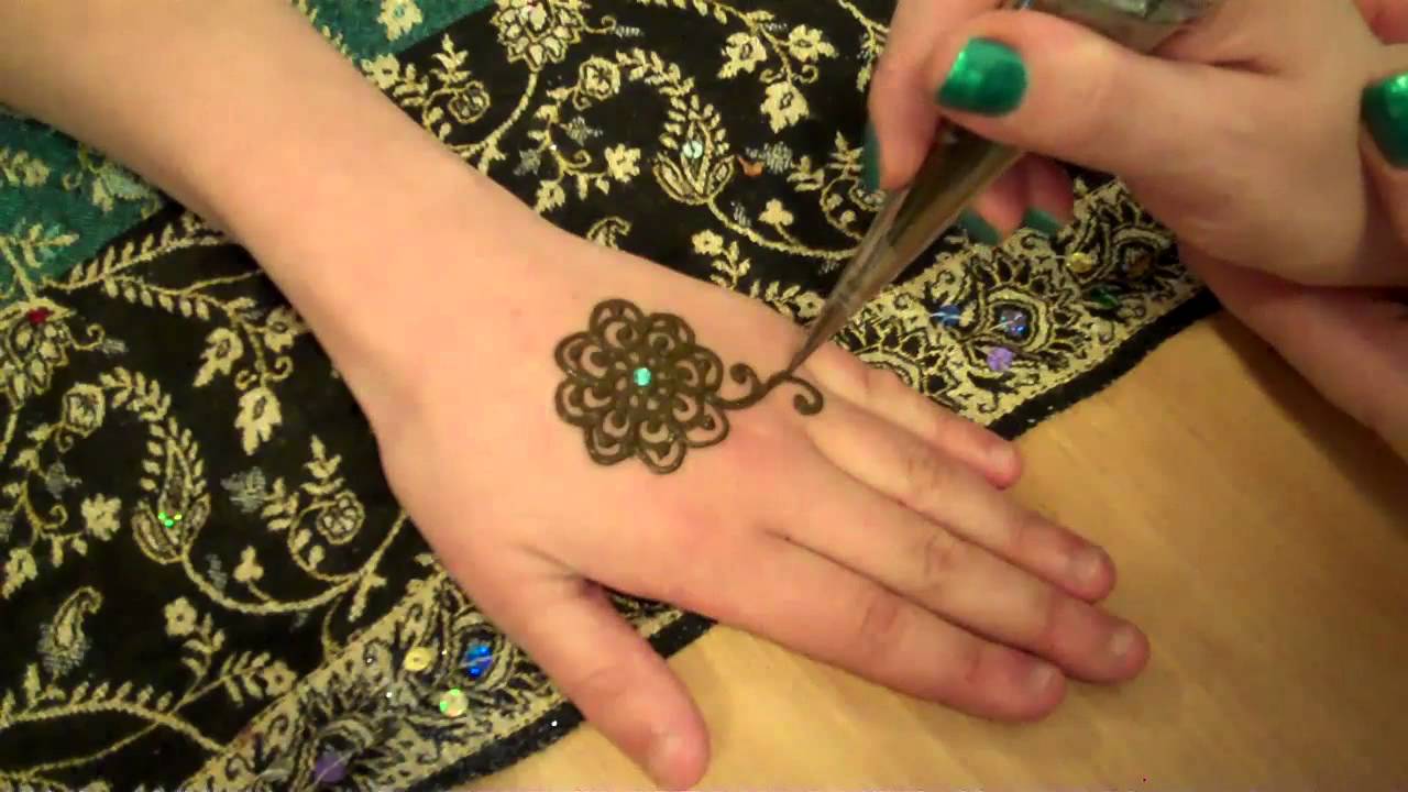 Hennacat com Henna  demonstration Small  flower YouTube