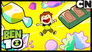 Team  Tennyson and the Candy Store | Tummy Ache | Ben 10 | Cartoon Network