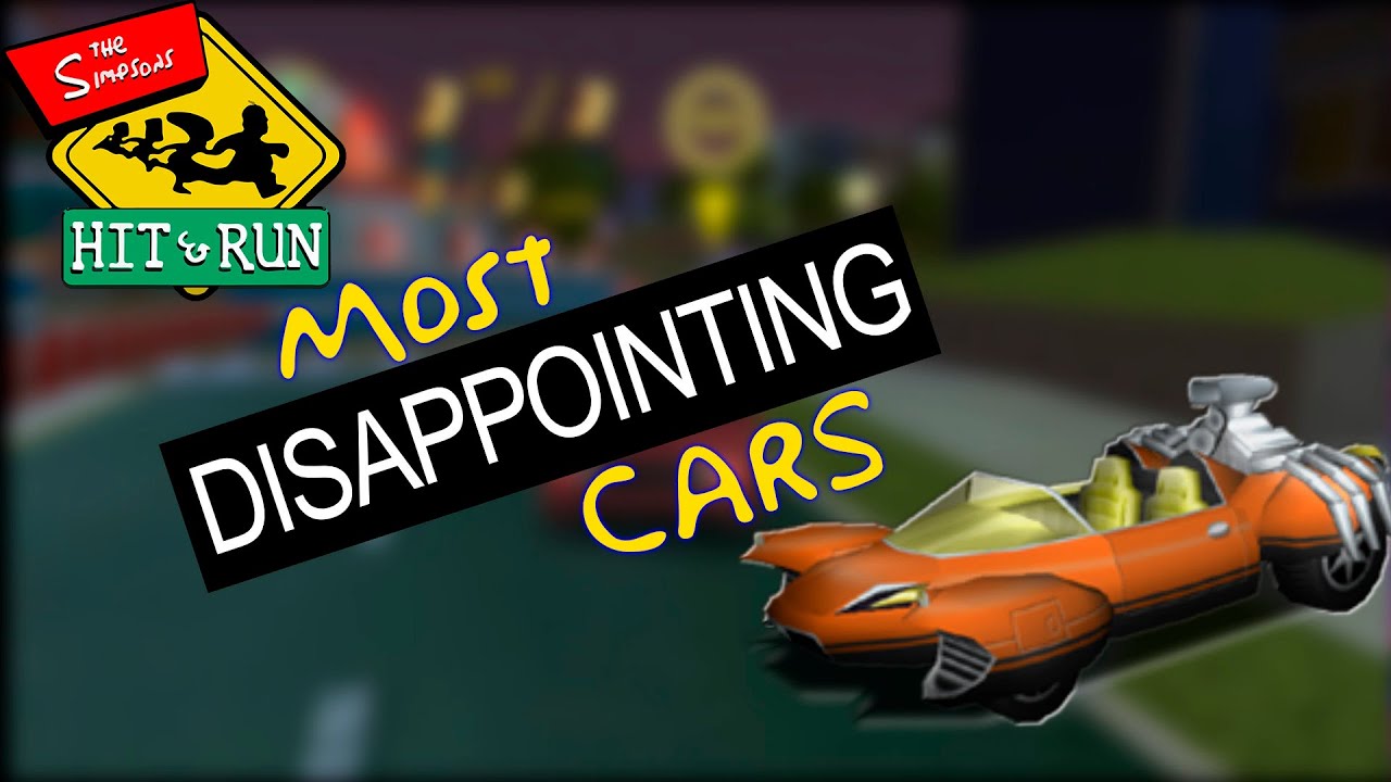 5 Disappointing Cars in The Simpson's Hit and Run - YouTube