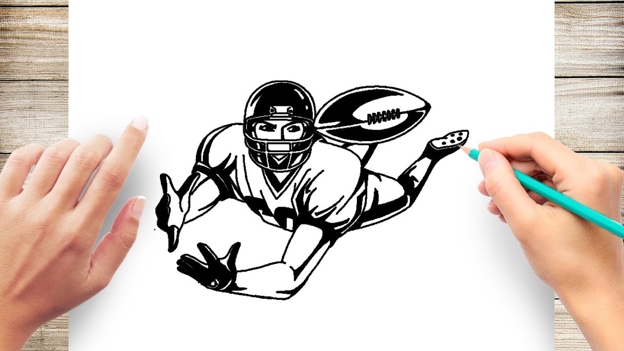 How To Draw A Football Player Step By Step Drawing Tu - vrogue.co