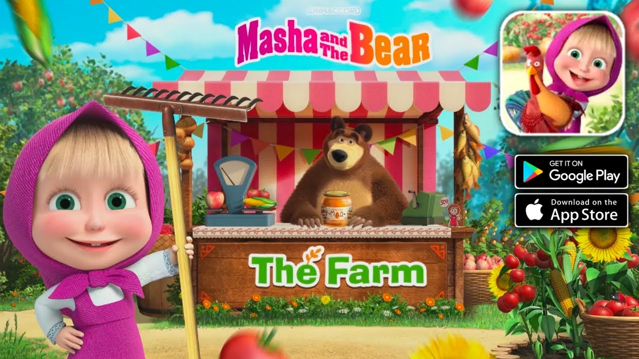 Masha and the Bear: Farm Games Gameplay (Android,IOS) - YouTube