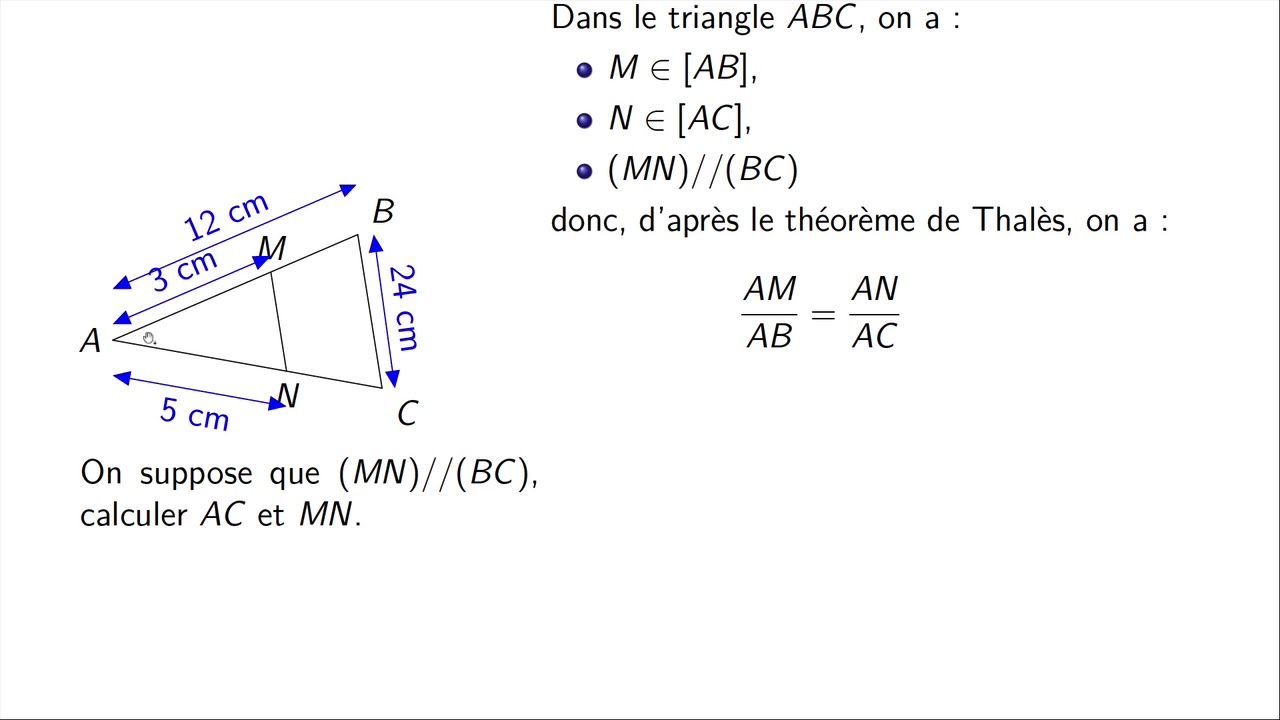 Exemple theoreme de thales | Logo HD