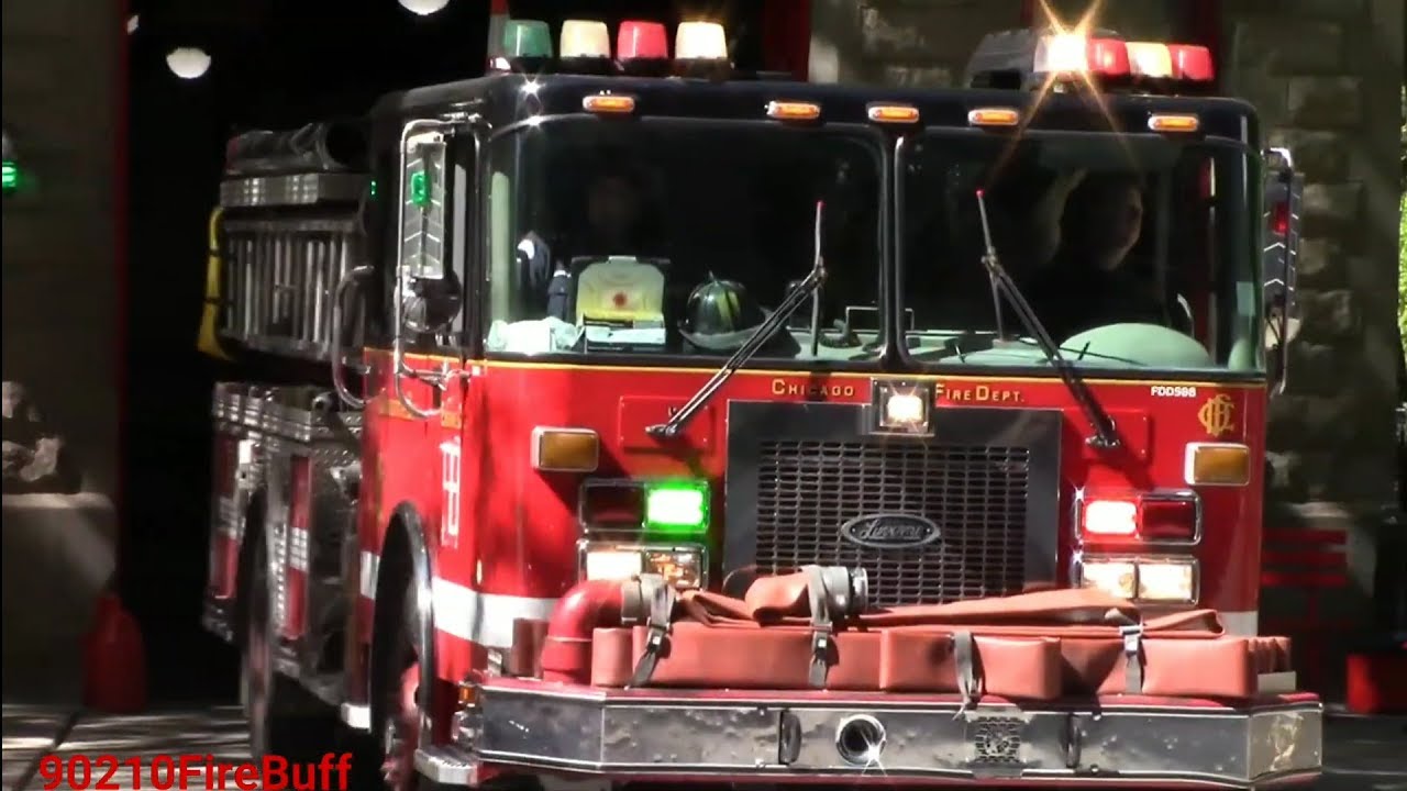 Chicago Fire Dept. Engine 98 (spare) Responding - YouTube