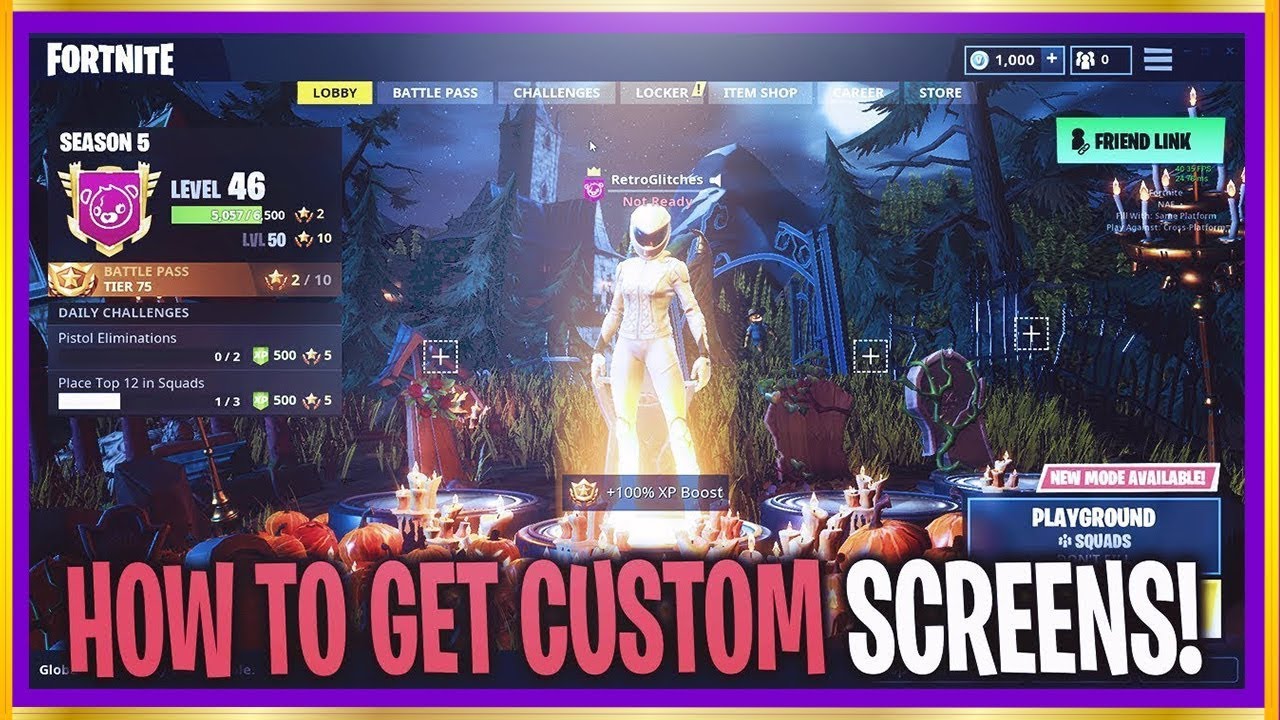 FORTNITE *RARE* HALLOWEEN LOBBY GLITCH! EASY ''How to Get Custom Lobby ...