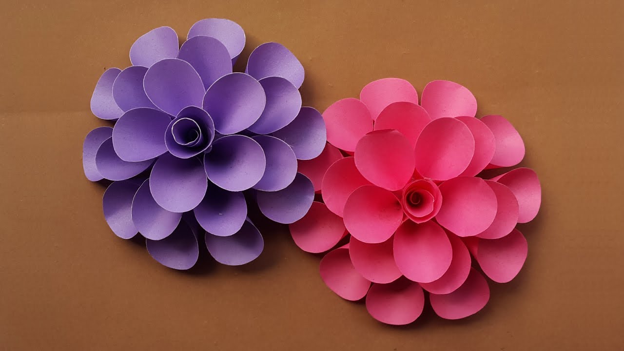 Beautiful Paper Flowers Making Instruction for Wall Decoration ...