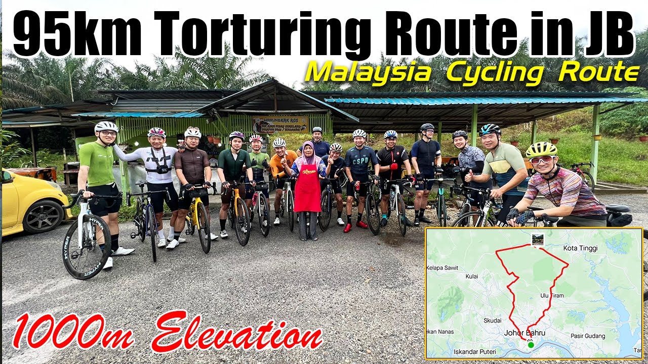 95km 1000m Elevation Torturing Route in Johor - Malaysia Cycling Route ...