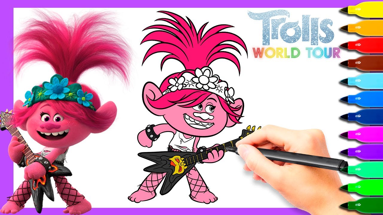 Coloring Poppy Queen Barb Trolls 2 World Tour Colorin - vrogue.co