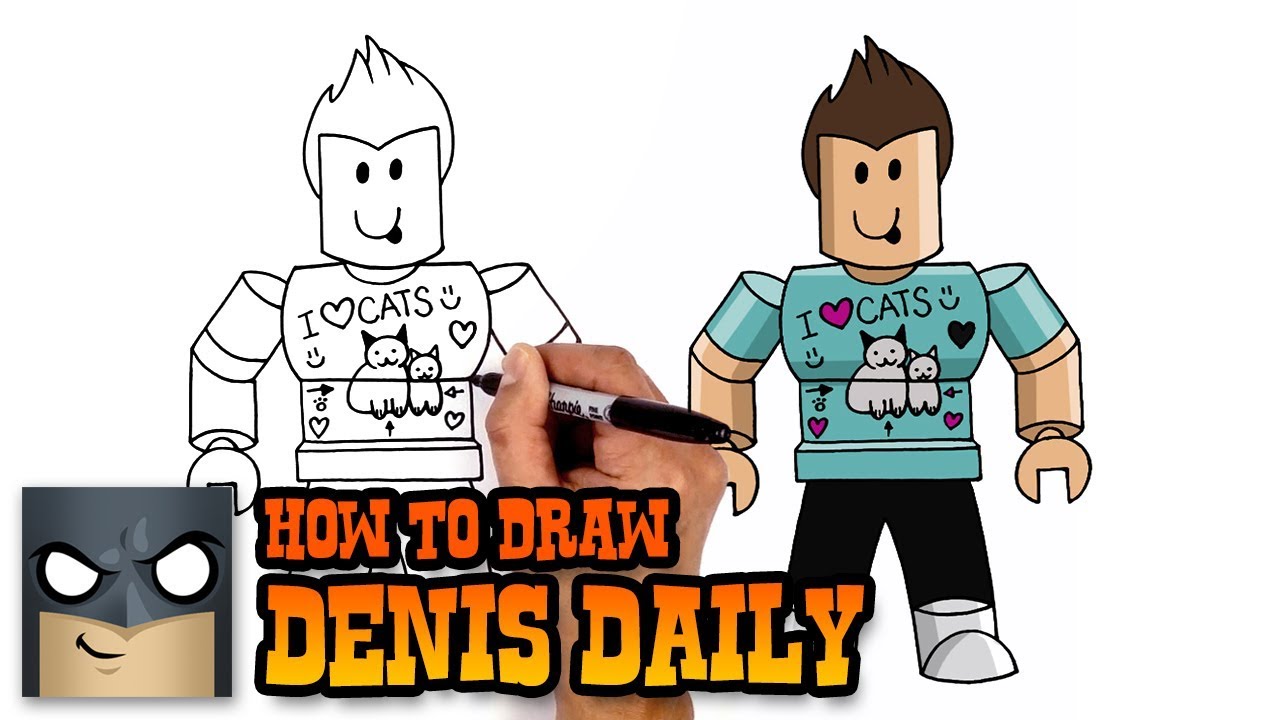 Cómo dibujar Denis Daily | Roblox (tutorial de arte)