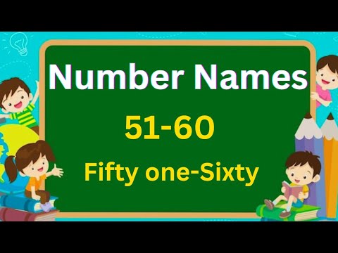 Number names|Number Names 51-60| Number spelling |Number names 51-60 ...