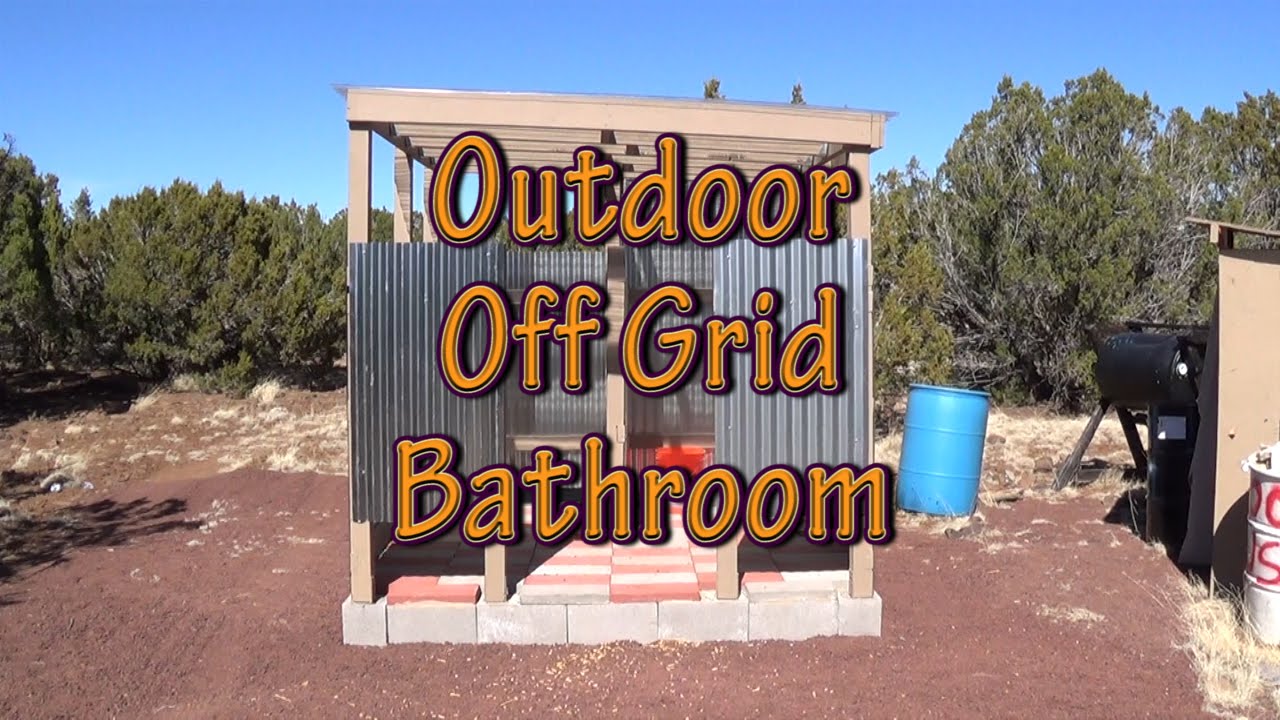 Outdoor Off Grid Bathroom Walls And Roof Completed A Little