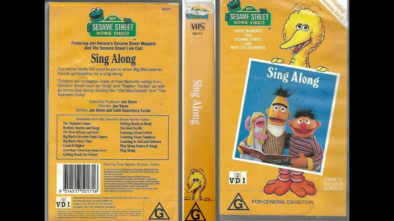 My Sesame Street Home Video Sing Along Vhs