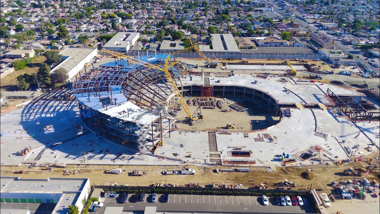 SoFi Stadium/Forum/Intuit Dome Fly Over - YouTube