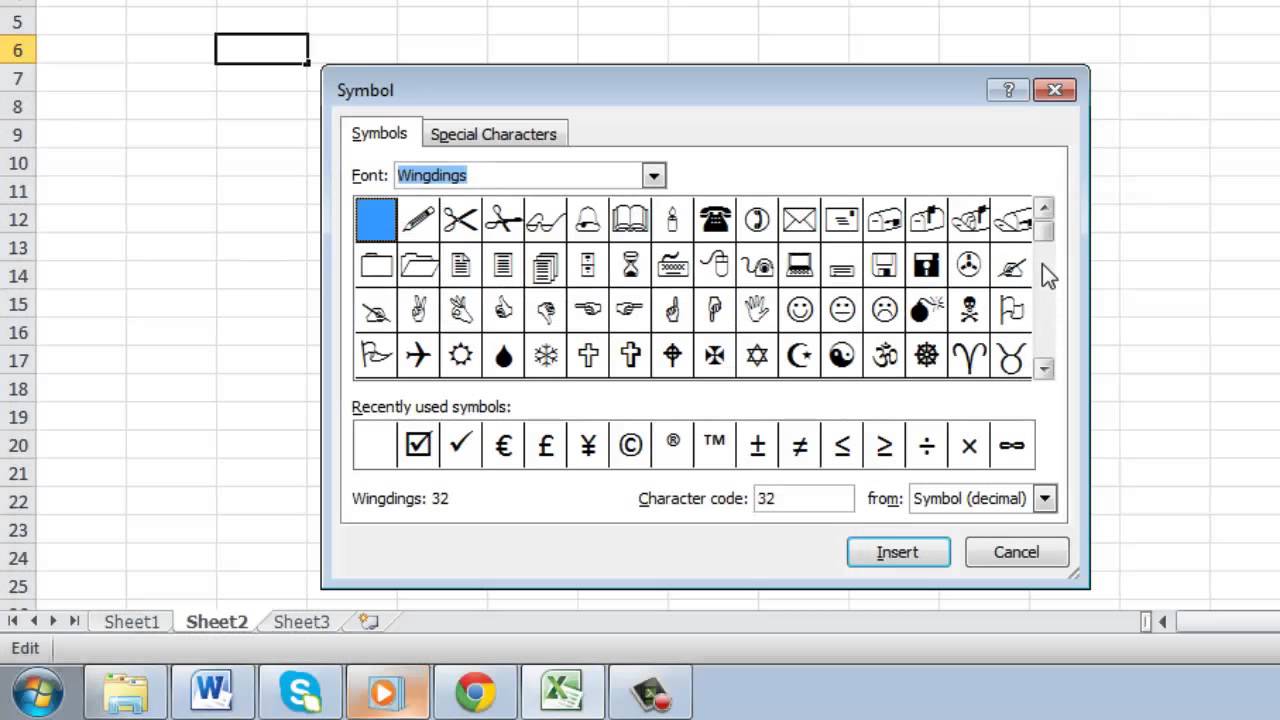 How to Insert Check Mark Symbol in Excel - YouTube