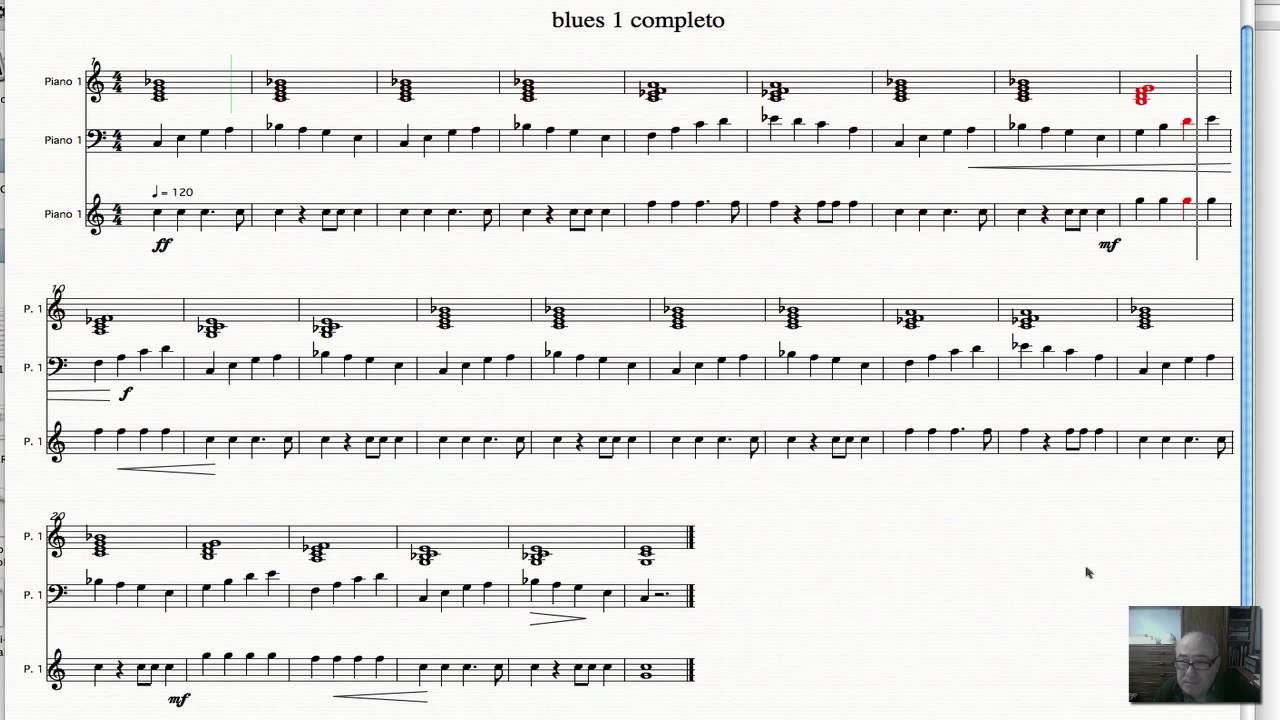 Partitura. Aprendo un blues en do. - YouTube