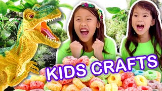 Make a Dinosaur Land with Cereal! | KIDS CRAFTS | Universal Kids