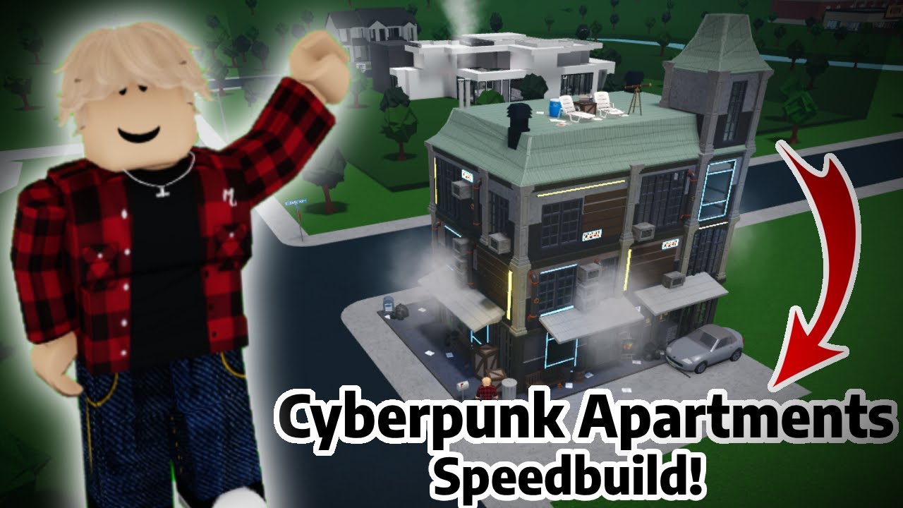 Cyberpunk Apartments Speedbuild | Roblox Bloxburg - YouTube