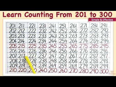 Numbers 1-300 Chart