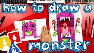 How To Draw A Scary Cute Monster With Folding