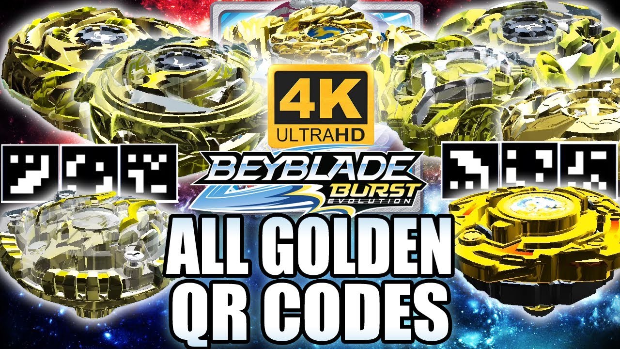 TODOS QR CODES BEYBLADES DE OURO EM 4K! ALL GOLDEN BEYBLADES QR CODES ...