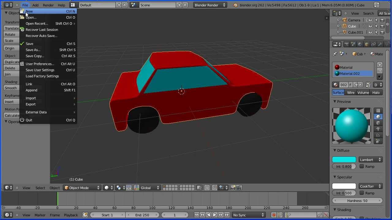 Blender Tutorial Making a Simple Model of a Car Part 1 The Car Body ...