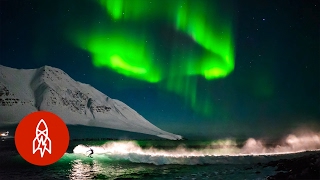 Surfing Under Northern Lights | That's Amazing