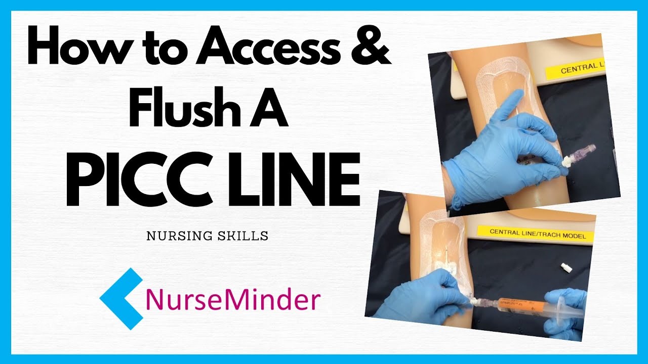 How To Flush a PICC line (peripherally inserted central catheter) - YouTube