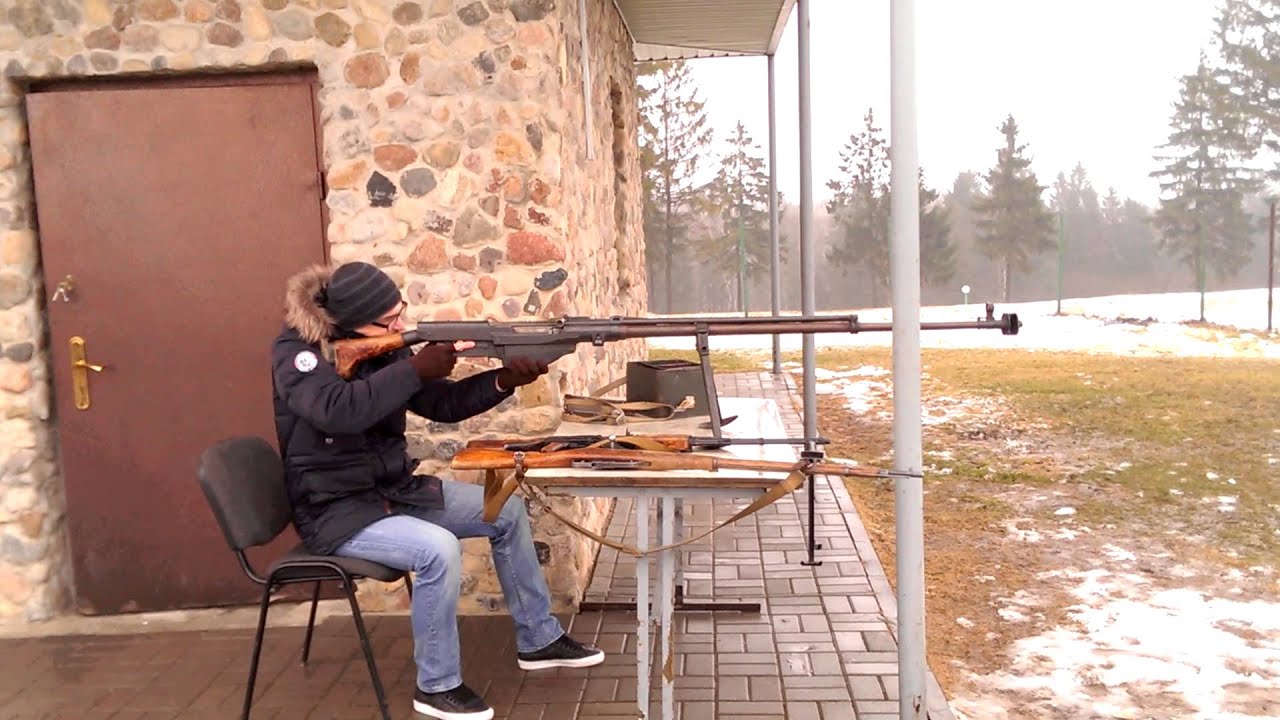 PTRS-41 AT Rifle shooting - YouTube