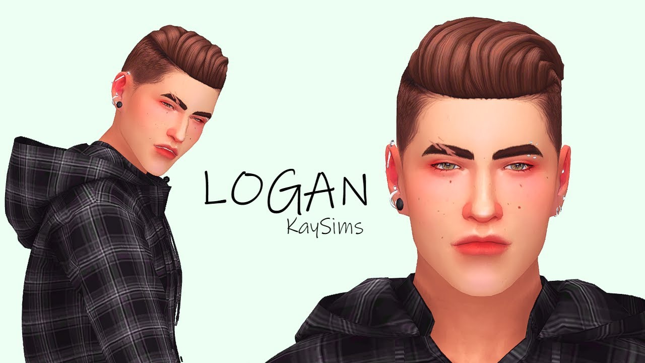 The Sims 4: CREATE A SIM/Logan 💙/Maxis Match/ MALE SIM - KaySims - YouTube