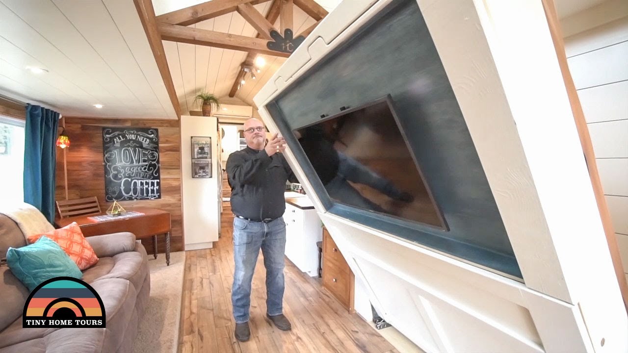 Gorgeous 5Th Wheel Tiny House With Murphy Bed & Two Slides Built In -  Youtube