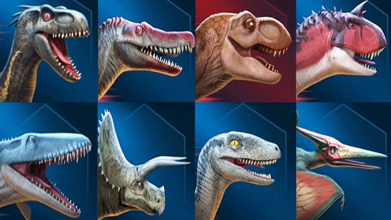 All The Dinosaurs In Jurassic World