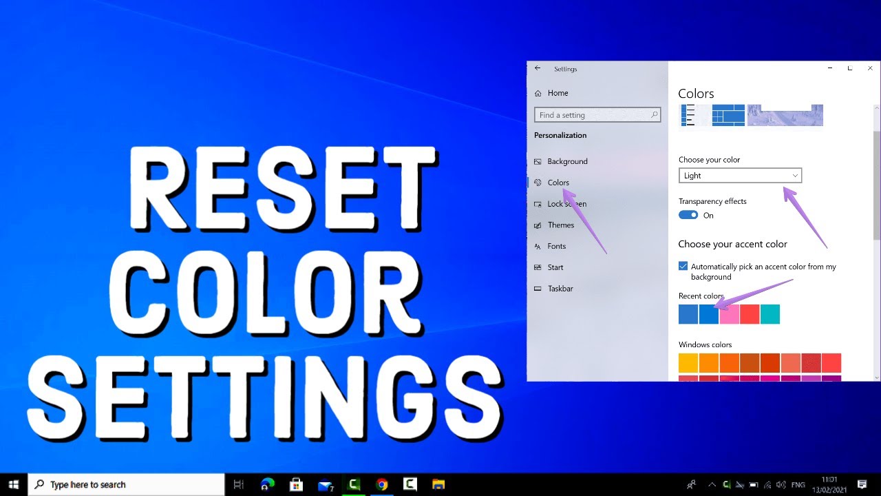 How to Reset Color Settings in Windows 10 - YouTube