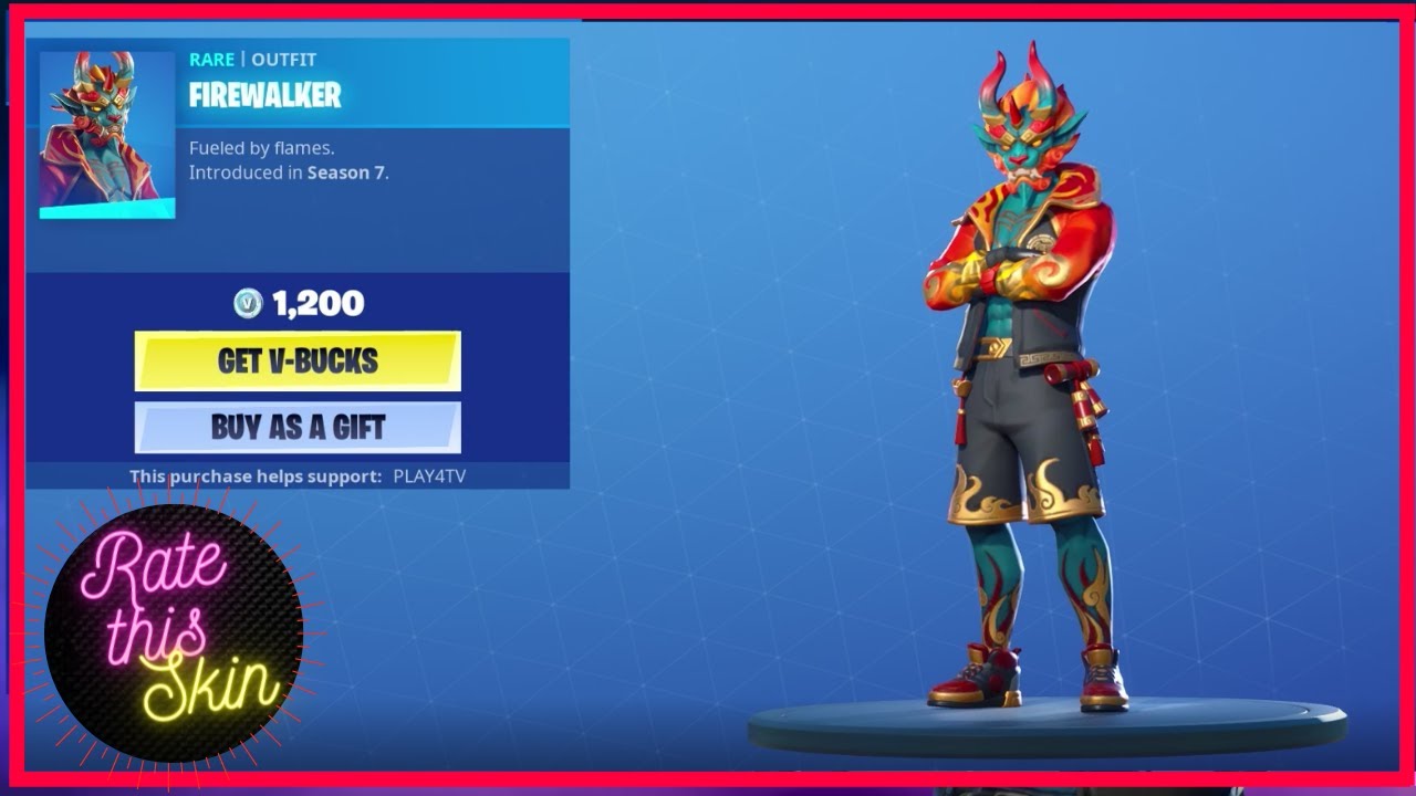 FIREWALKER SKIN [RARE] OUTFIT FORTNITE - YouTube