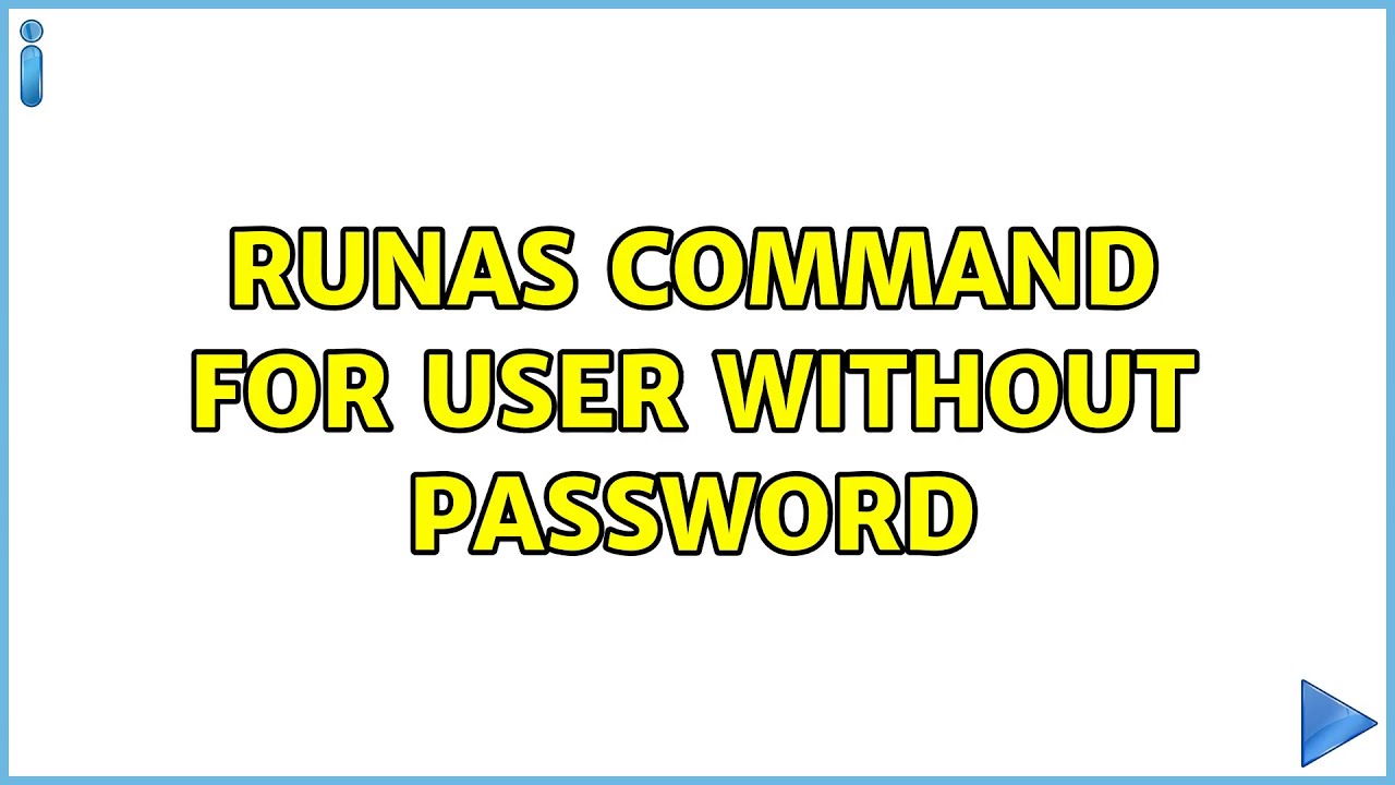 Runas command for user without password (6 Solutions!!) - YouTube