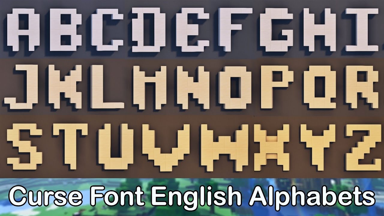 Minecraft Letters 3x3